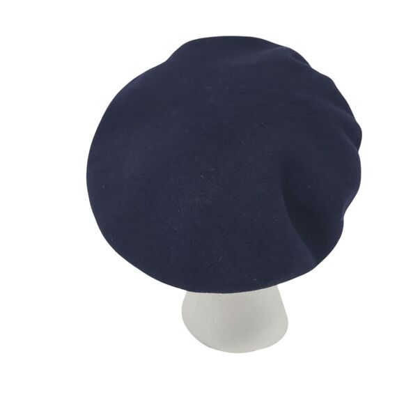 Vintage Bilbao Black Pure Wool Beret Hat Football - Picture 3 of 8